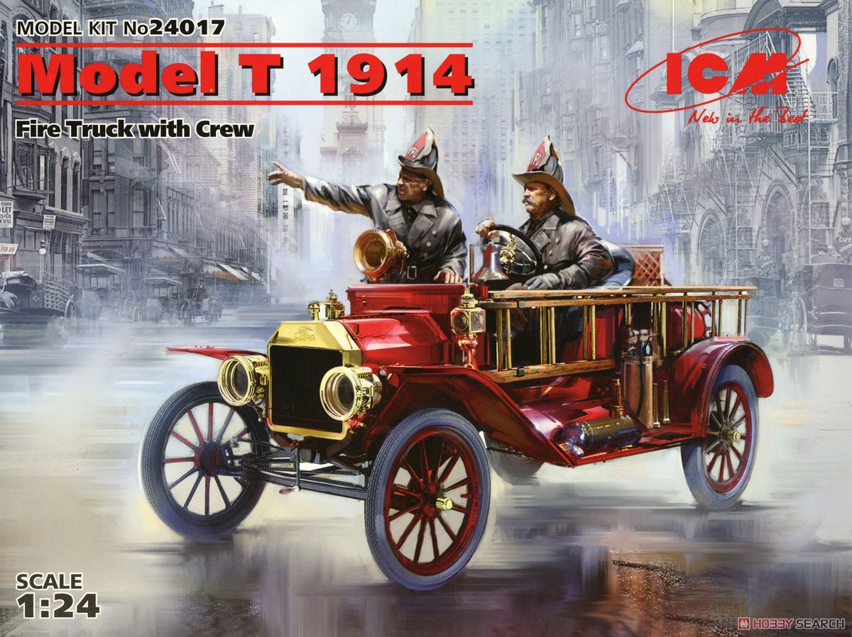 ICM T型フォード 1914 消防車 w/クルー (プラモデル) 画像 2