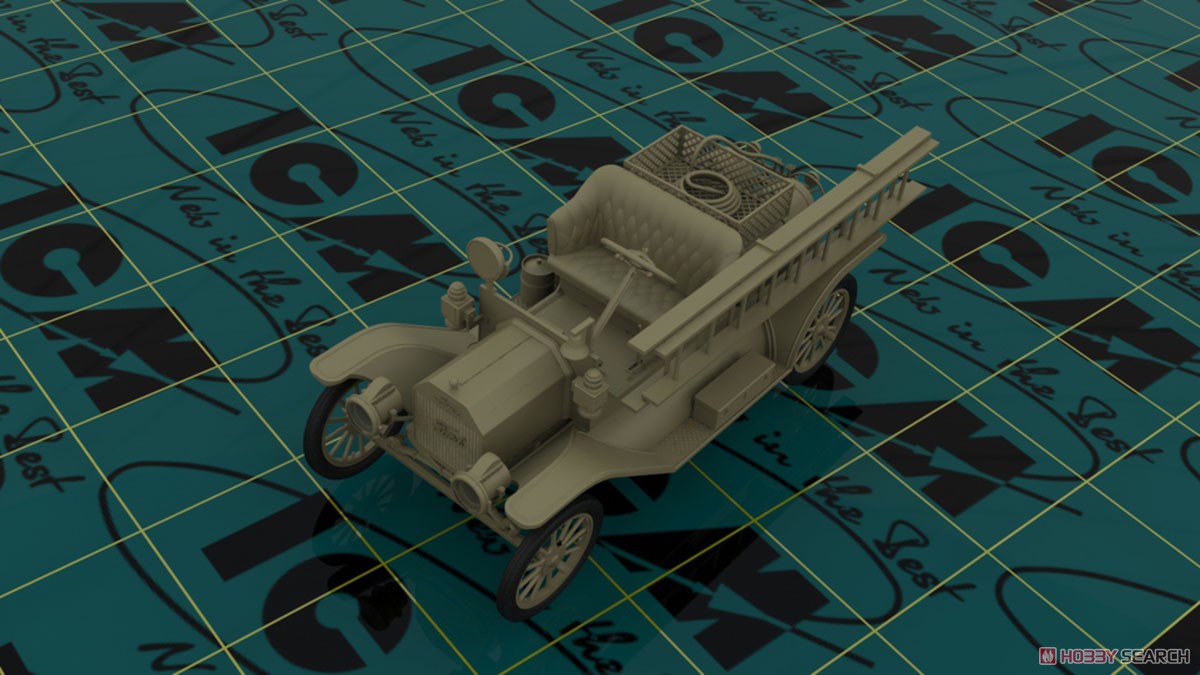 ICM T型フォード 1914 消防車 w/クルー (プラモデル) 画像 3