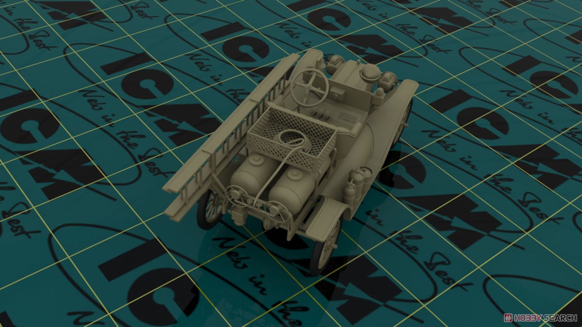 ICM T型フォード 1914 消防車 w/クルー (プラモデル) 画像 5