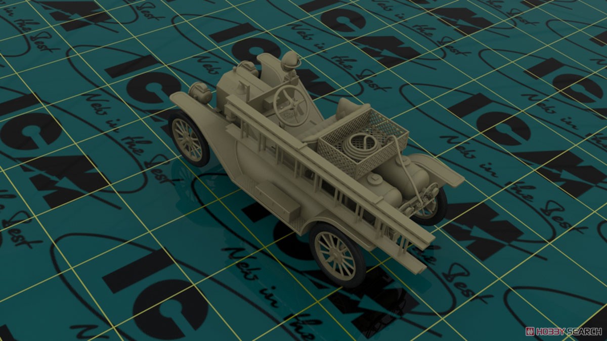 ICM T型フォード 1914 消防車 w/クルー (プラモデル) 画像 6
