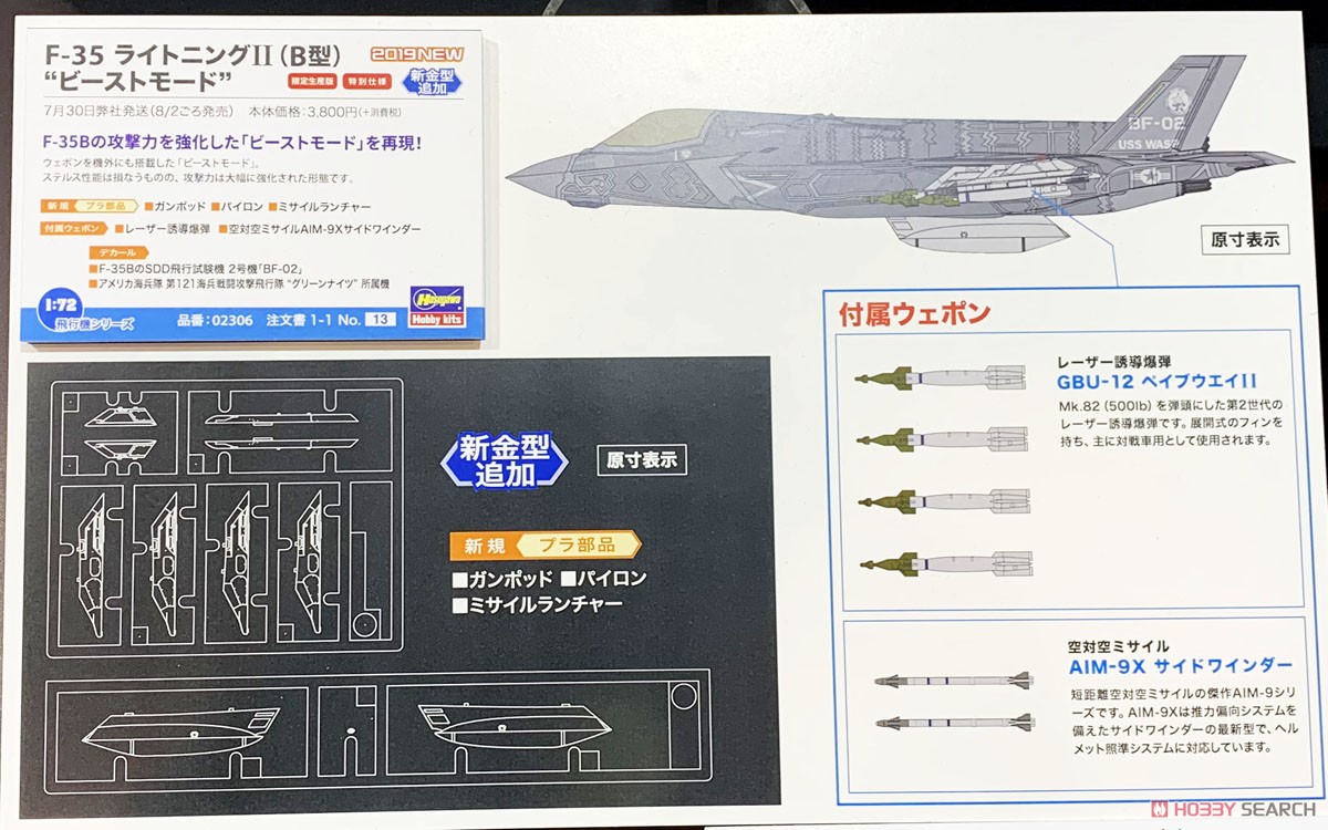 Hasegawa F-35 Lightning II (Type B) `Beast Mode` (Plastic model) รูปภาพ 4