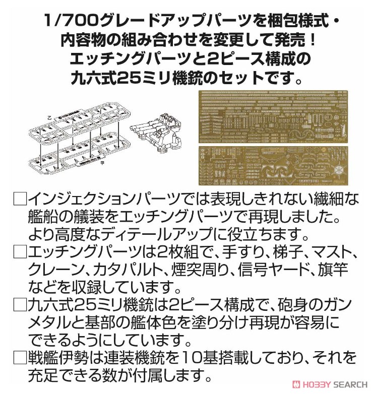 Fujimi Photo-Etched Parts for IJN Battleship Ise (w/2 pieces 25mm Machine Cannan) (Plastic model) image 4