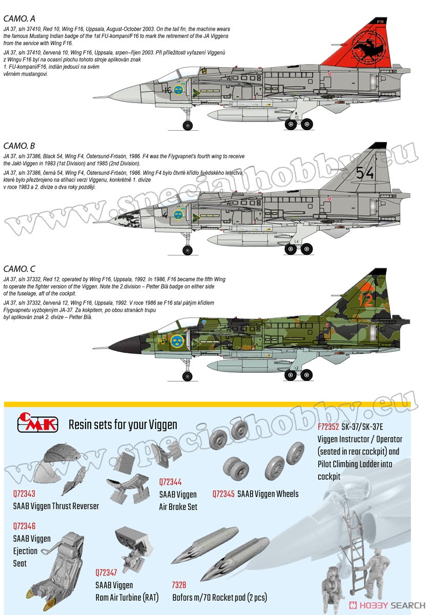 Special Hobby Saab JA-37 Viggen Fighter (Plastic model) gambar 4