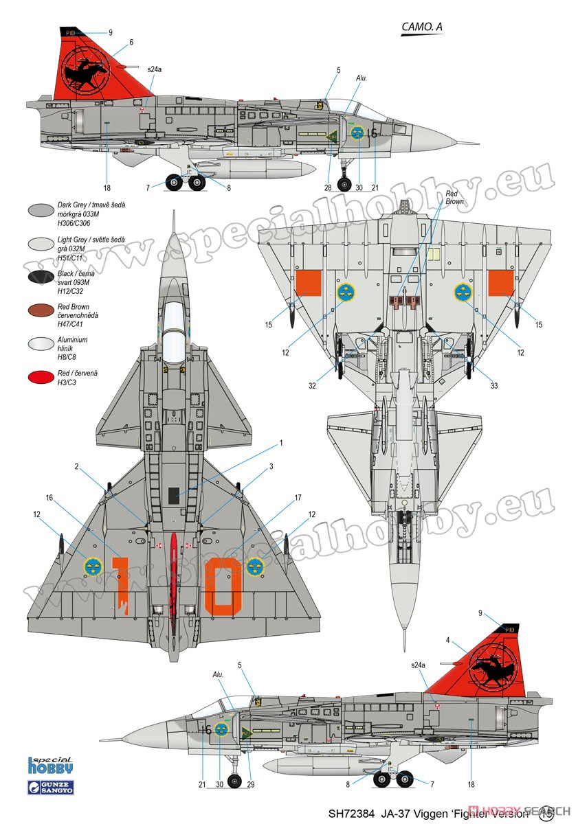 Special Hobby Saab JA-37 Viggen Fighter (Plastic model) gambar 5