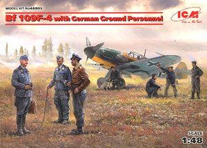 ICM Bf109F-4 with German Ground Personnel (Plastic model)