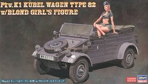 Hasegawa Pkw.K1 퀴벨바겐 Type 82 w/금발 소녀 피규어 (모형 자동차)