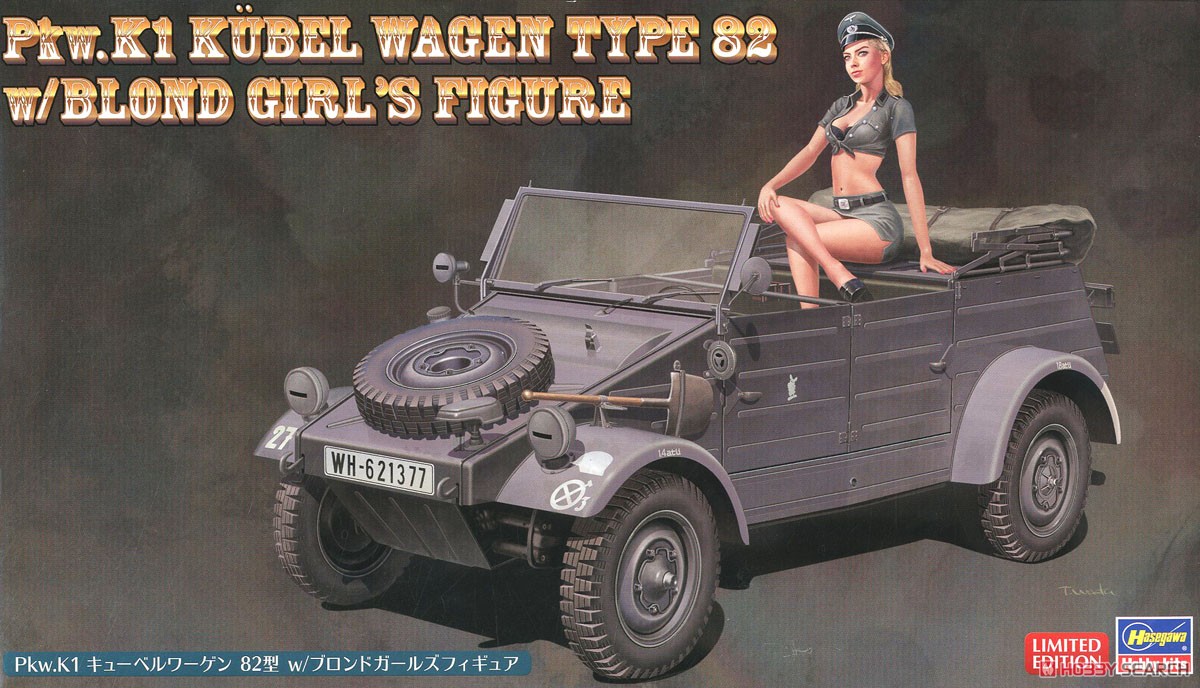 Hasegawa Pkw.K1 퀴벨바겐 Type 82 w/금발 소녀 피규어 (모형 자동차) 이미지 2