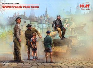 ICM WWII Frebch Tank Crew (Plastic model) gambar 1