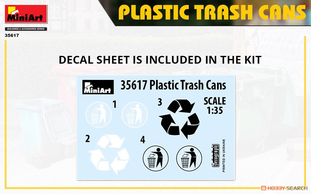 Mini Art Plastic Trash Cans (Set of 4) (Plastic model) Bild 4