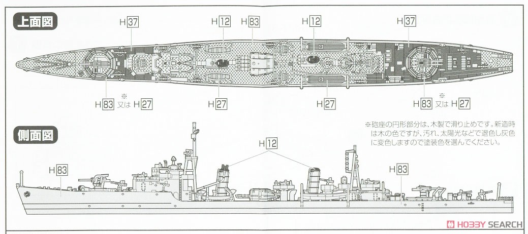 Yamashita Hobby เรือพิฆาตทาจิบานะ กองทัพเรือญี่ปุ่น (โมเดลพลาสติก) รูปภาพ 8