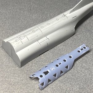 Model Art Dorsal Mold Template for F-4 Phantom (Air Force Type) (for Hasegawa) (Plastic model)