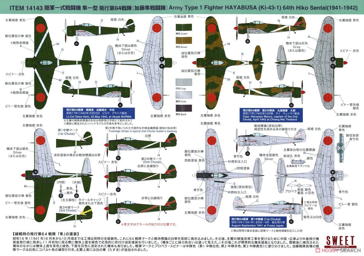 Sweet Army Type 1 Fighter Hayabusa(KI-43-1) 64th Hiko-Sentai image 7