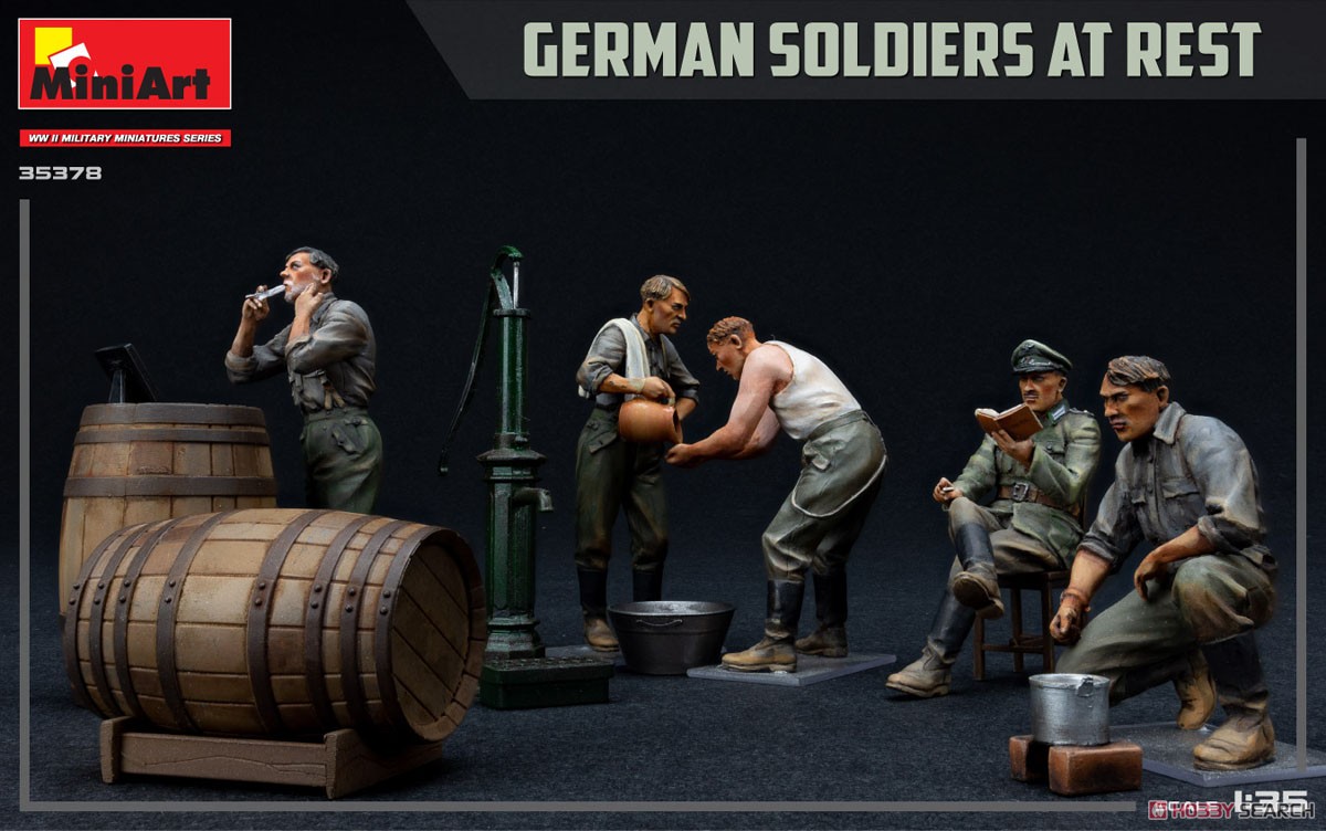 Mini Art German Soldiers At Rest.Special Edition (Plastic model) gambar 3