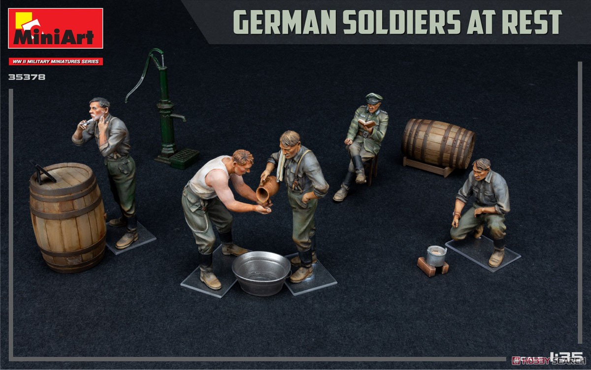 Mini Art German Soldiers At Rest.Special Edition (Plastic model) gambar 4