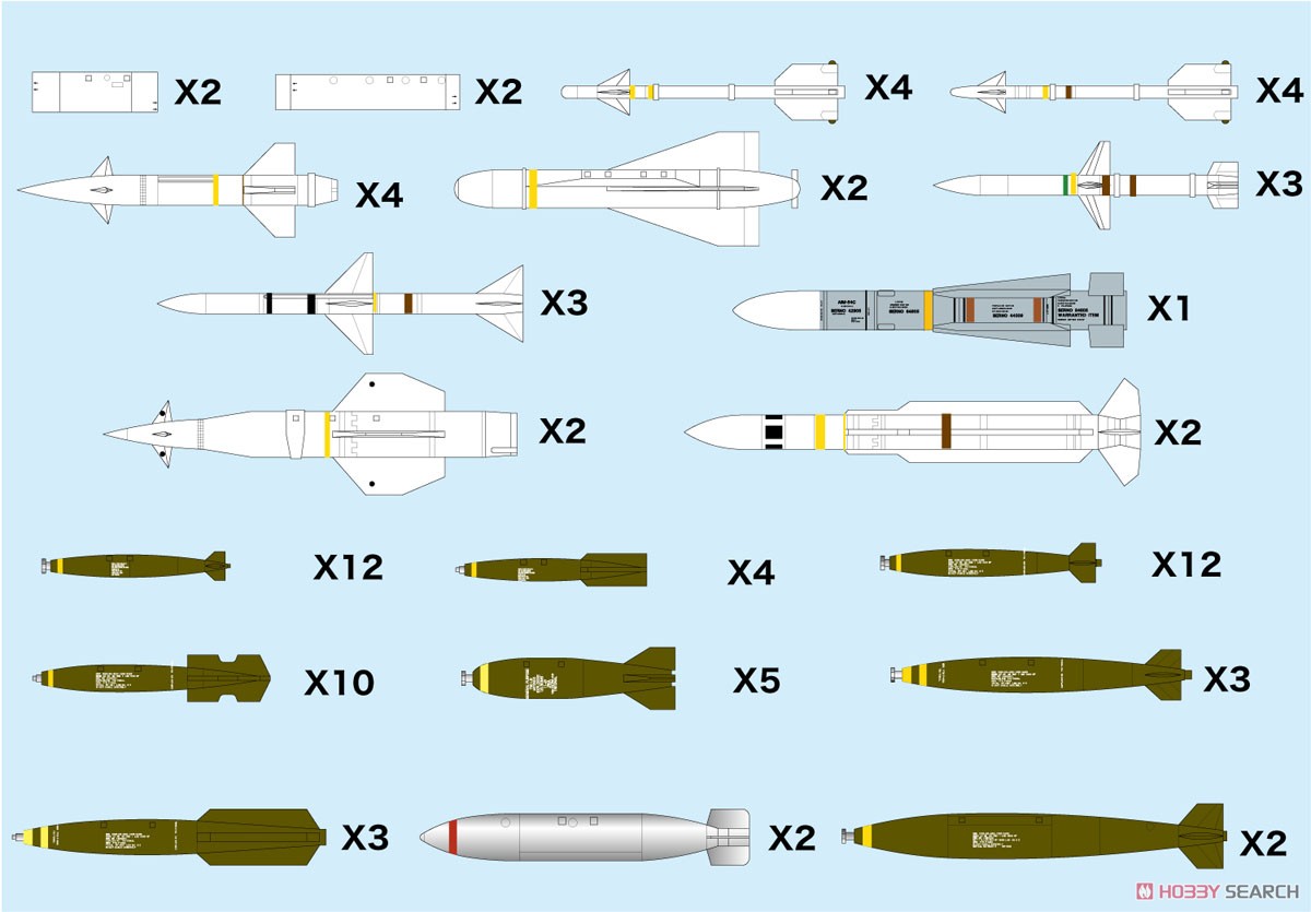 Platz Aircraft Weapons Series Weapon Set for Modern Aircraft 1 General Purpose Bomb &amp; Missile `50- Bild 3