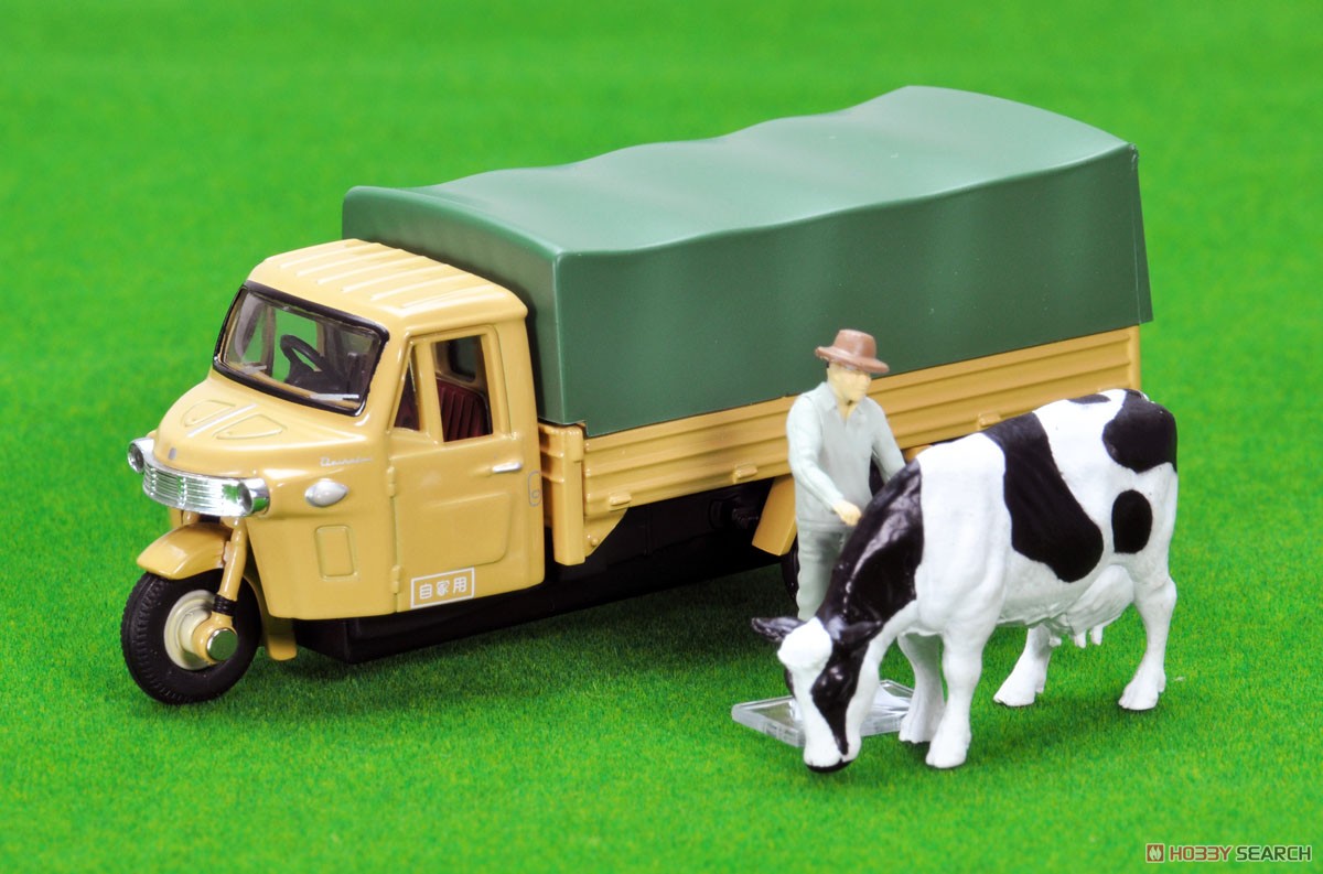 Tomytec TLV-12d Daihatsu CO10T (Brown) w/Figure (Diecast Car) imagen 2
