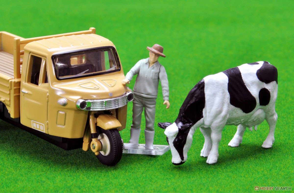 Tomytec TLV-12d Daihatsu CO10T (Brown) w/Figure (Diecast Car) imagen 5