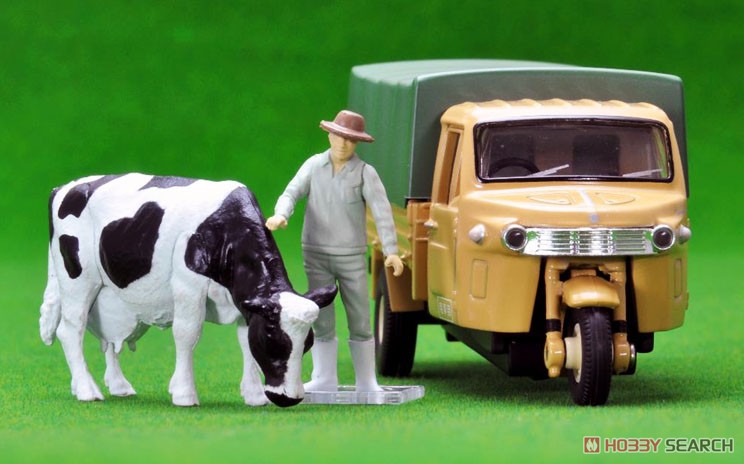 Tomytec TLV-12d Daihatsu CO10T (Brown) w/Figure (Diecast Car) imagen 6
