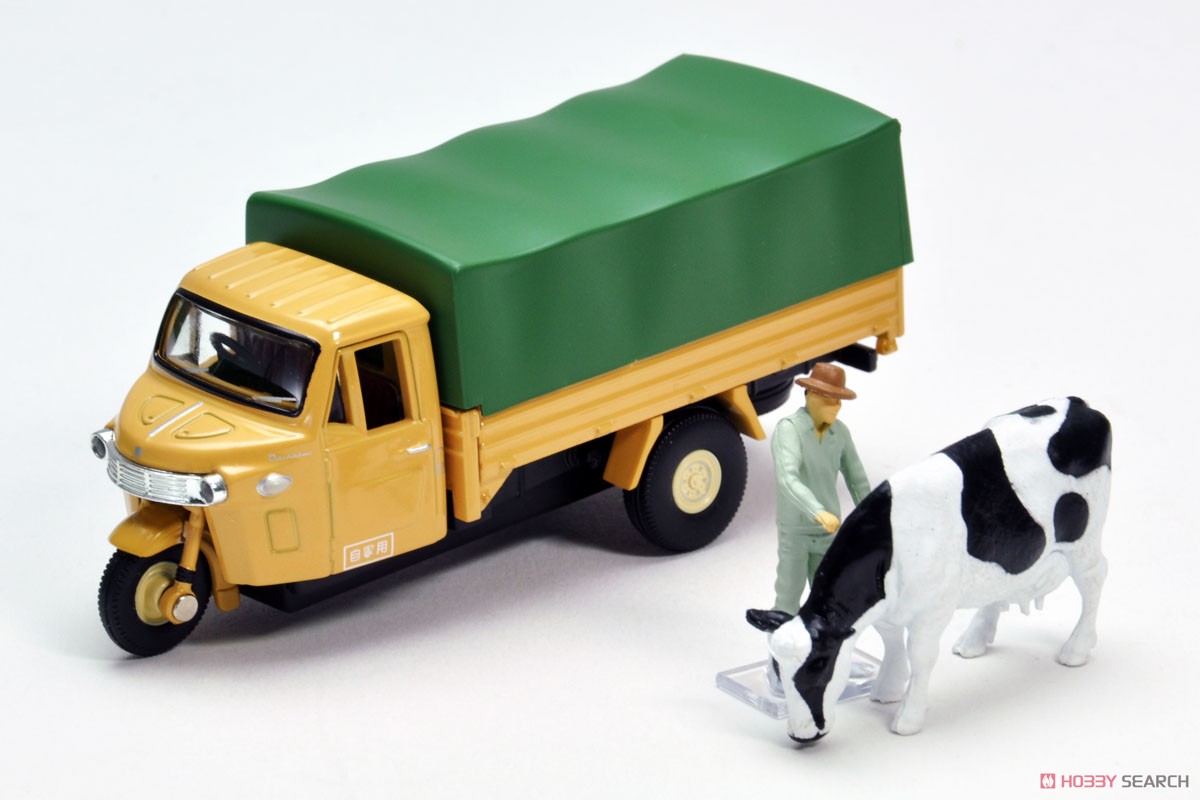 Tomytec TLV-12d Daihatsu CO10T (Brown) w/Figure (Diecast Car) imagen 7