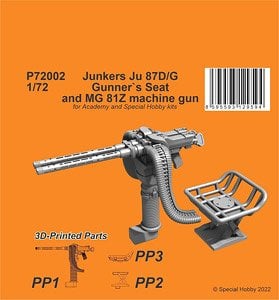 CMK Ju 87D/G Gunner`s Seat and MG 81Z Machine Gun (for Academy / Special Hobby) (Plastic model)