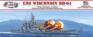 Atlantis Models USS Wisconsin BB-64 Battleship (Plastic model)