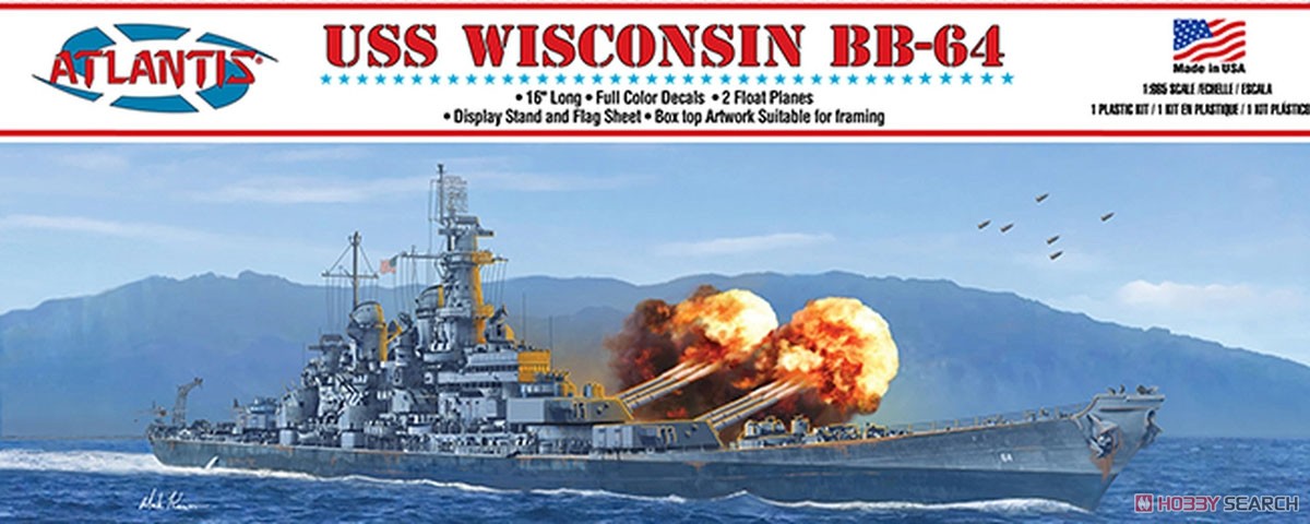 Atlantis Models USS Wisconsin BB-64 Battleship (Plastic model) 圖片 2