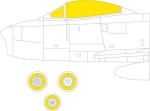 Eduard Masking Sheet for F-86F-40 (for Airfix) (Plastic model) image 1