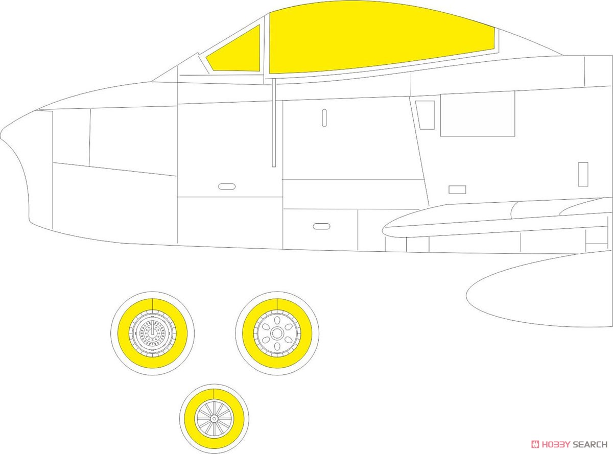 Eduard Masking Sheet for F-86F-40 (for Airfix) (Plastic model) image 2