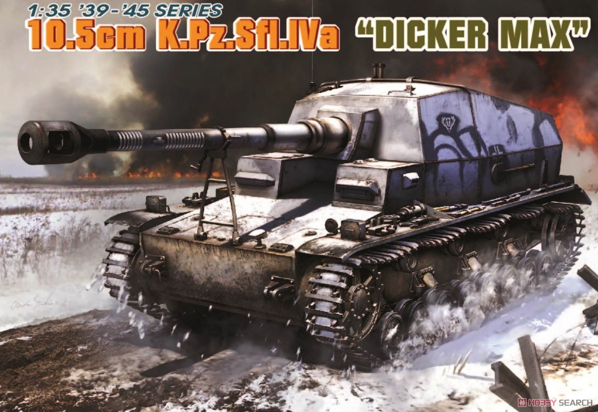 Dragon WW.II German 10.5cm K.Pz.Sfl.Iva `Dicker Max` w/Magic Tracks (Plastic model) imagen 2