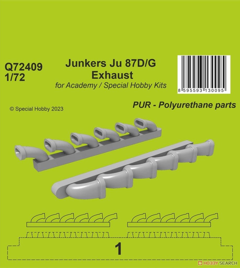 CMK Junkers Ju 87D/G Exhaust (for Special Hobby) (Plastic model) image 2