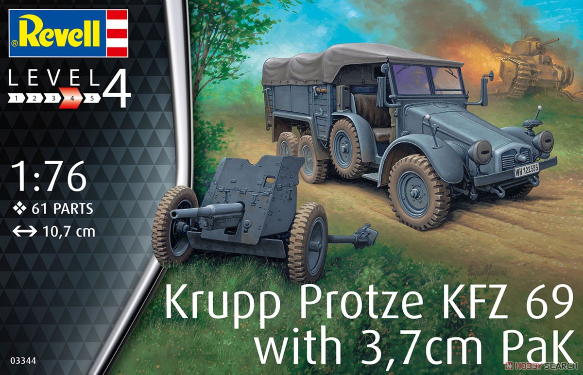 Revell (Germany) Krupp Protze KFZ 69 with 3,7cm Pak (Plastic model) Bild 2