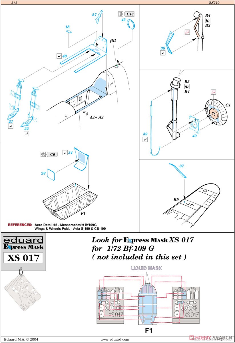 Eduard Zoom Etched Parts for Bf109G-6 (for Hasegawa) รูปภาพ 5