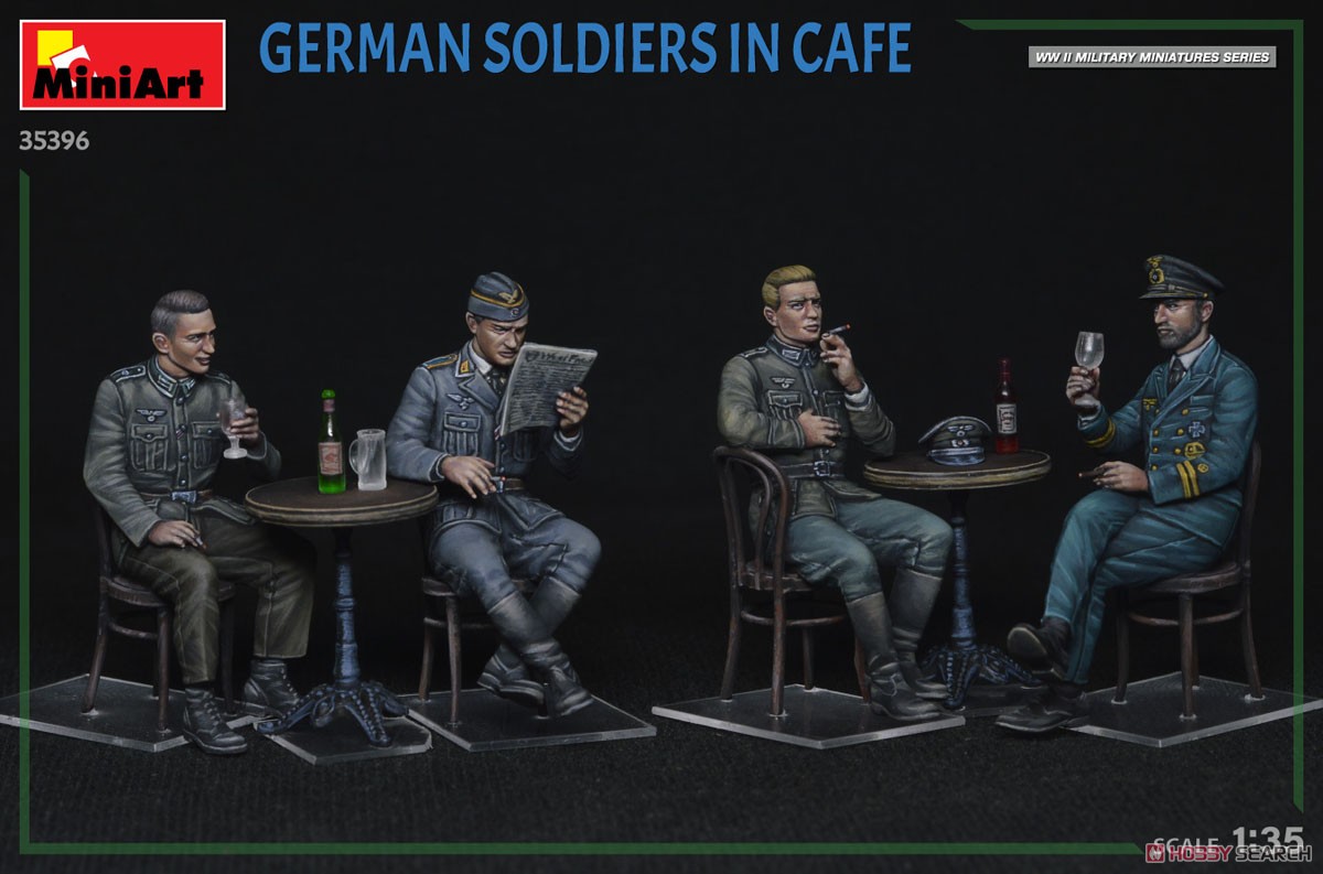 Mini Art German Soldiers In Cafe (Plastic model) gambar 4