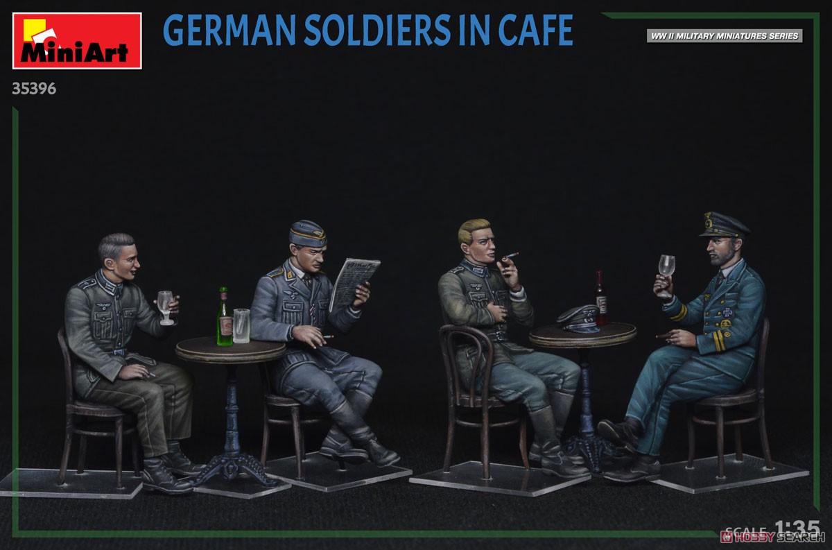 Mini Art German Soldiers In Cafe (Plastic model) gambar 6