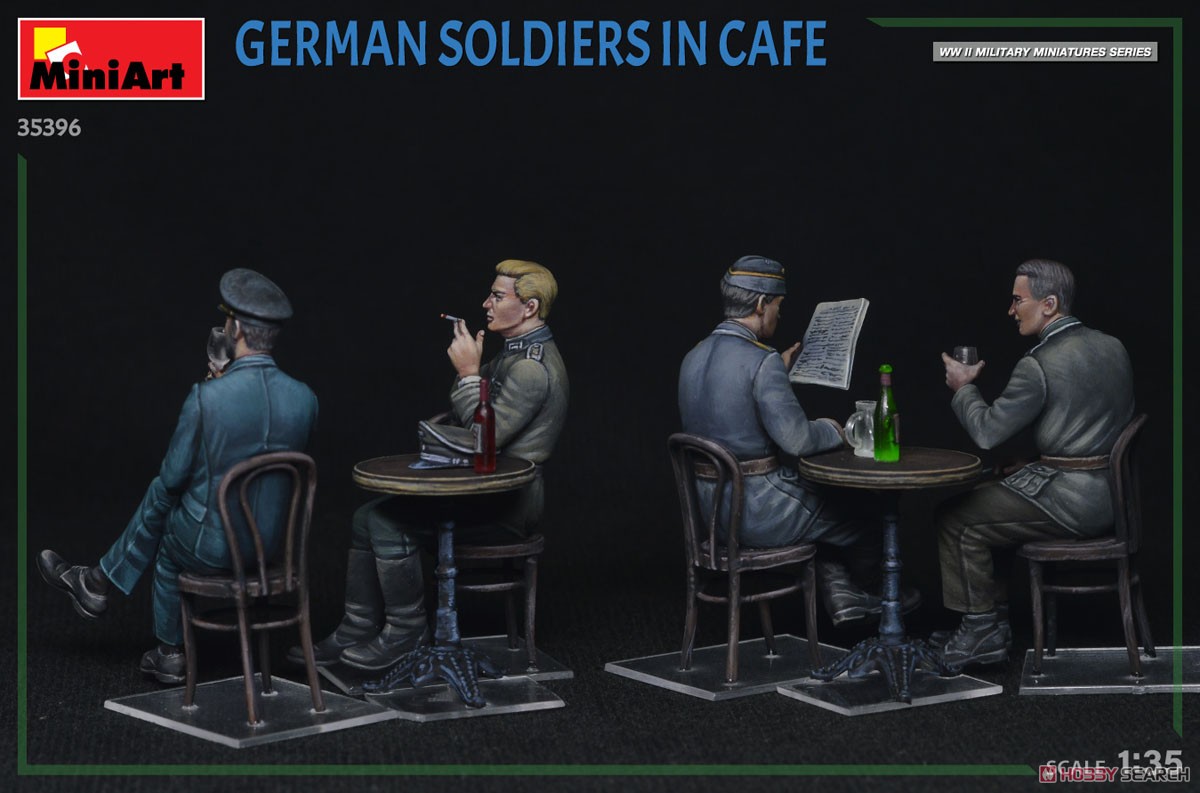 Mini Art German Soldiers In Cafe (Plastic model) gambar 8