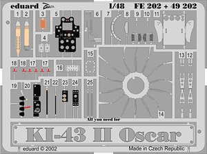 Eduard Zoom Etched Parts for Ki-43 II Oscar (for Hasegawa) (Plastic model)