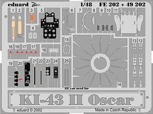 Eduard Zoom Etched Parts for Ki-43 II Oscar (for Hasegawa) (Plastic model) 圖片 1