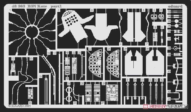 Eduard Photo Etched Parts for B5N2 Type97 Kate Model3 (for Hasegawa) (Plastic model) imagen 2