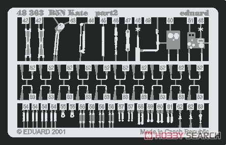 Eduard Photo Etched Parts for B5N2 Type97 Kate Model3 (for Hasegawa) (Plastic model) imagen 3