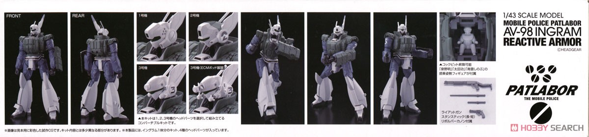 Aoshima Mobile Police Patlabor AV-98 Ingram Reactive Armor (Plastic model) 图片 3