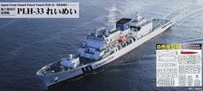 Pit-Road Japan Coast Guard Patrol Vessel PLH-33 Reimei (White molding version)