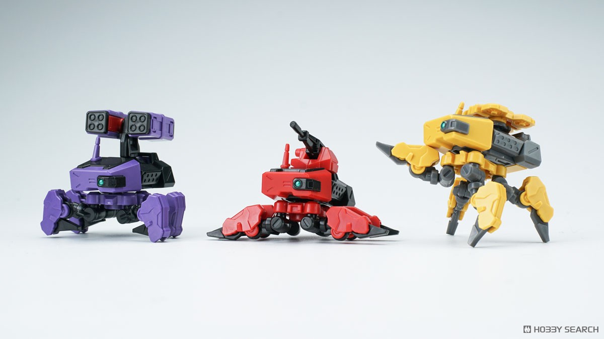 SHEIK MAINLAND Ultra Action Trooper Series LYCOSIDAE SQUAD Set of Three (Red, Yellow, Purple) (Plastic model) image 3