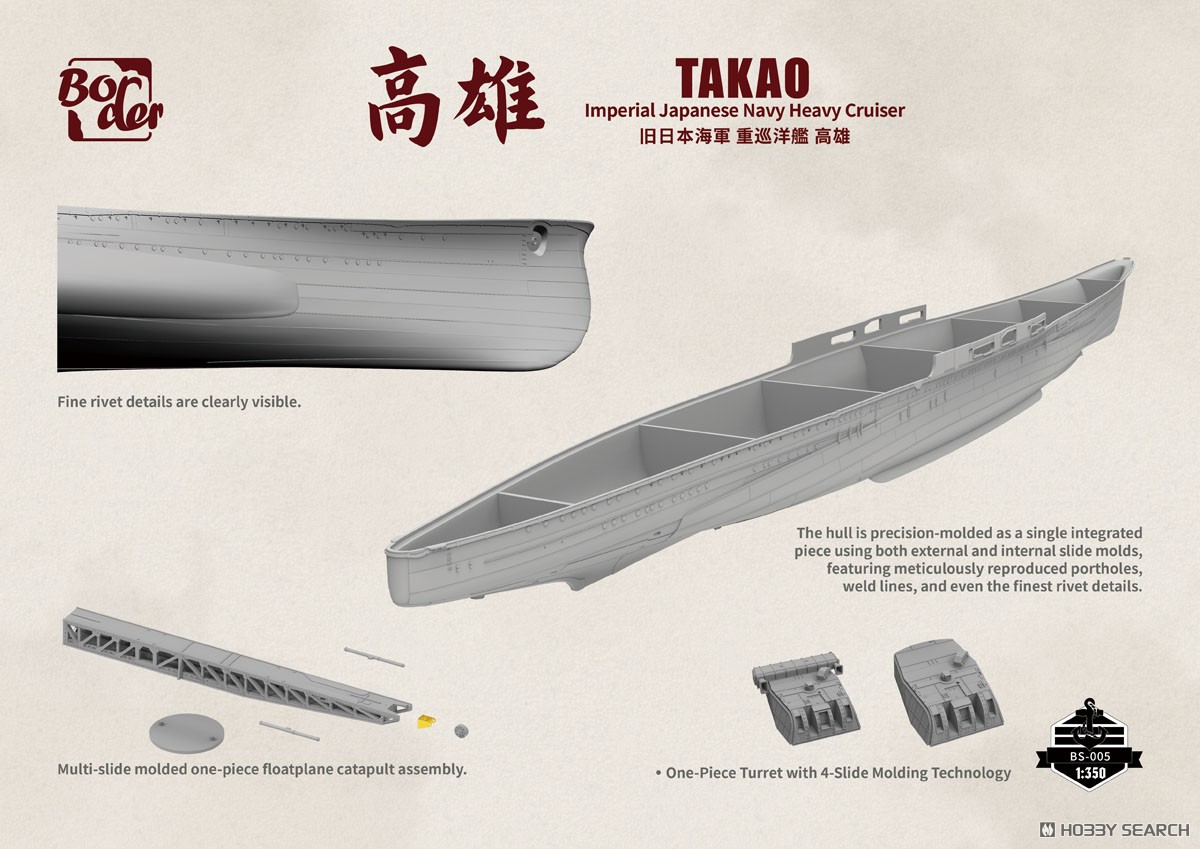 Border Model IJN Heavy Cruiser Takao (Plastic model) imagen 5