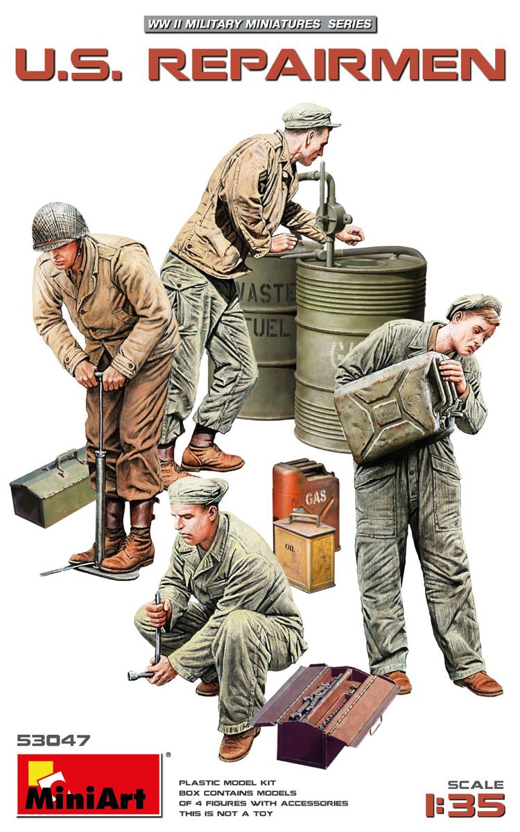 Mini Art U.S. REPAIRMEN (Plastic model) gambar 2