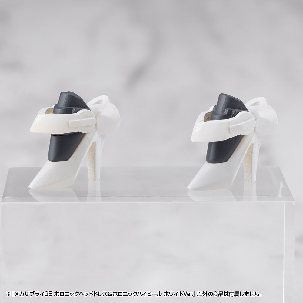 Kotobukiya MECHA SUPPLY 35 HOLONIC HEADDRESS &amp; HOLONIC HIGH HEELS WHITE Ver. (Plastic model) imagen 6