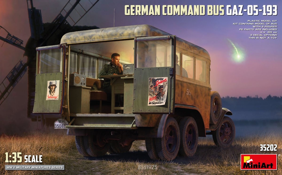 Mini Art German Command Bus GAZ-05-193 (Plastic model) imagen 2