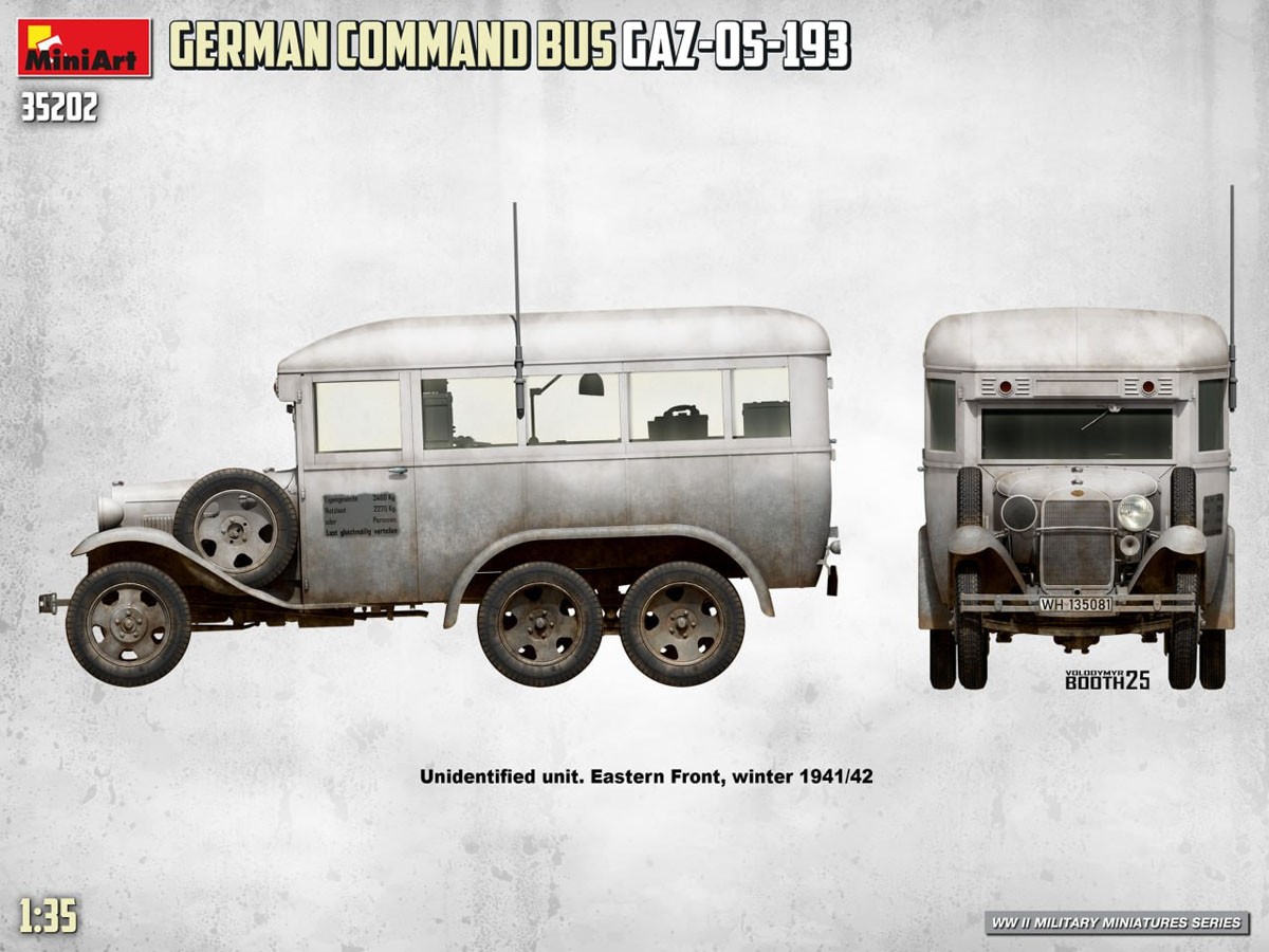 Mini Art German Command Bus GAZ-05-193 (Plastic model) imagen 6