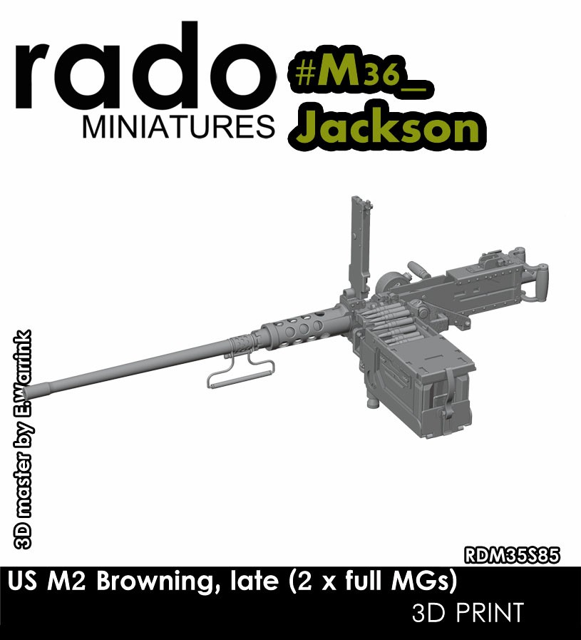 Rado Miniatures 미군 M2 브라우닝, 후기형 (완전체 기관총 2정) (2개입) (프라모델) 이미지 2