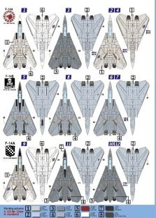 DXM Decals USN F-14 Tomcat VF-1/VF-103/VF-211 (Decal) image 3