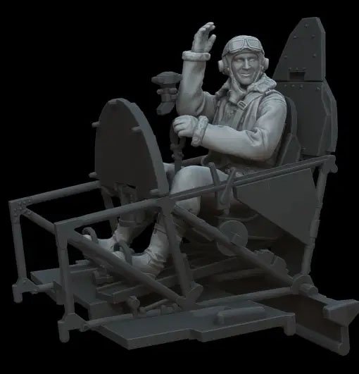 White Stork Miniatures RAF Hurricane pilot. Part I. Dedicated for Arma Hobby (Plastic model) gambar 2